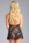 BW1630BK In A Trance Babydoll - Black